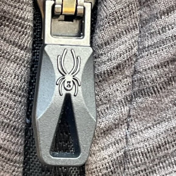 Spyder Shirt Men's Mock Neck Long Sleeve Active Pro Web Grey Stretch Sz Med NWOT - Picture 4 of 13